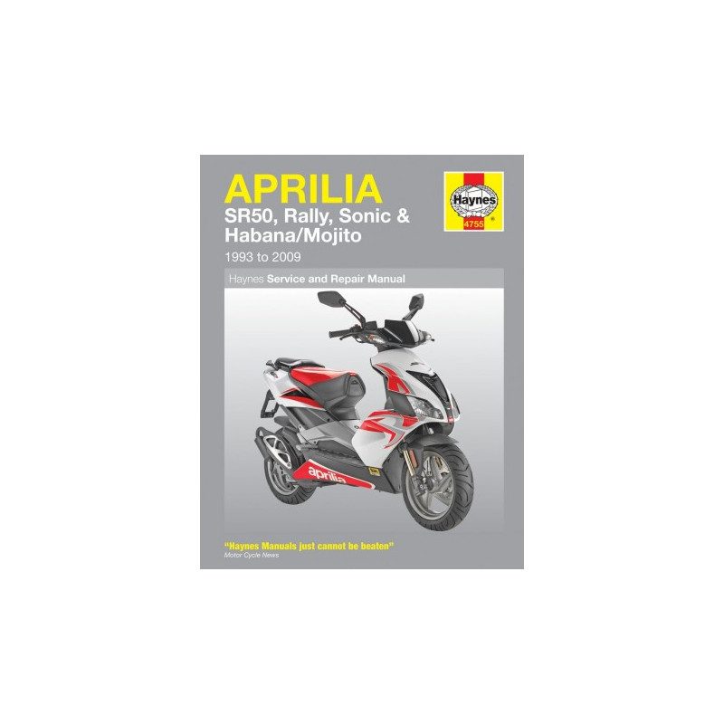 Aprilia SR50 Rally Sonic & Habana/Mojito Scooters 1993 - 2009