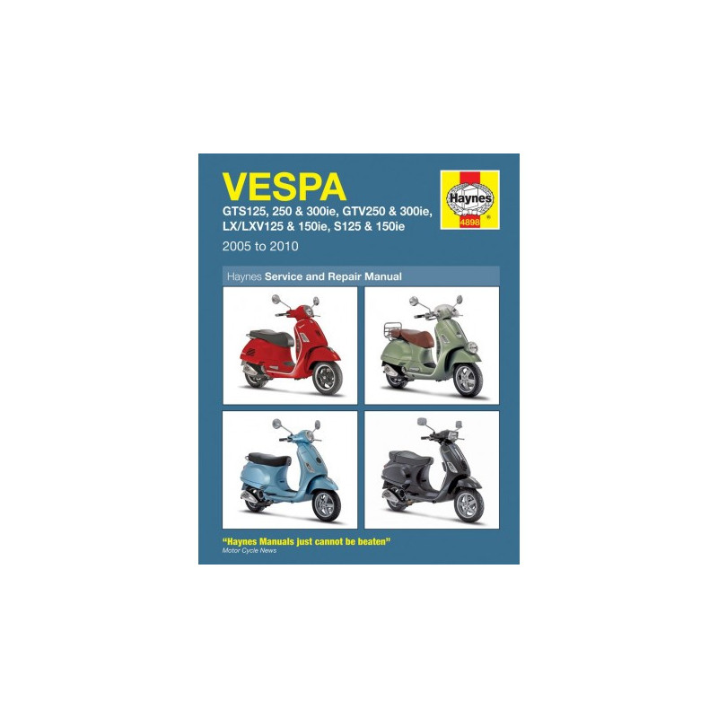 Vespa GTS GTV LX & S 125 to 300 2005 - 2014