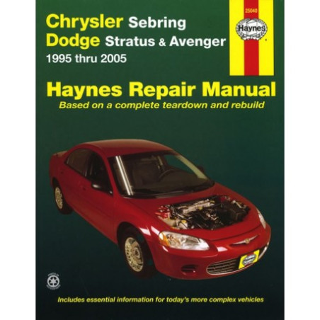 Chrysler Sebring and Dodge Stratus/Avenger Haynes Repair Manual for 1995 thru 2006 (Does not include information sp