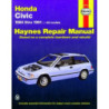 Honda Civic Civic Si and Civic Wagon Haynes Repair Manual covering 1984 thru 1991 models