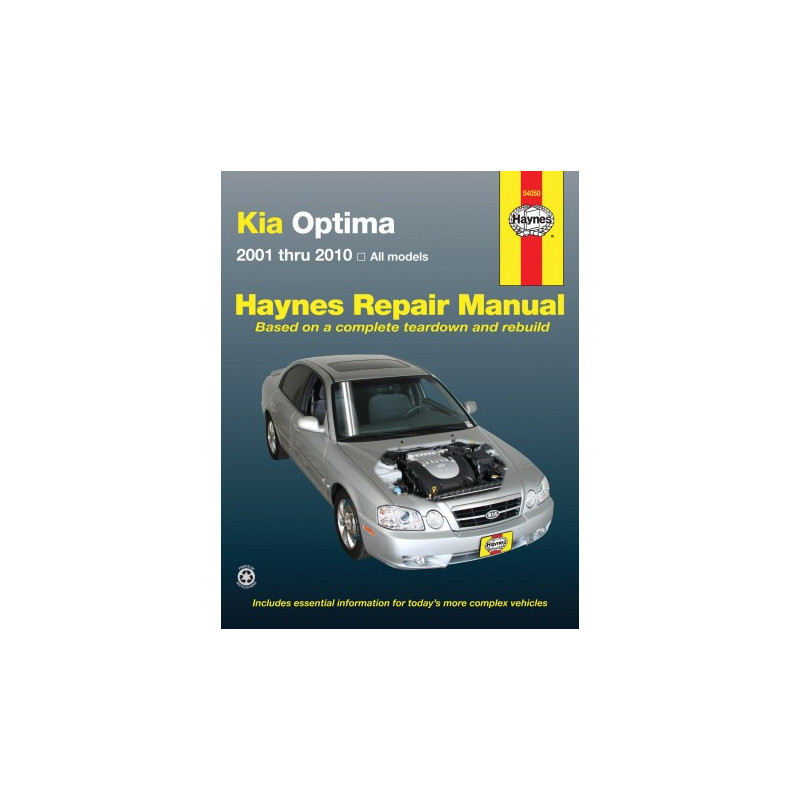 Kia Optima Haynes Repair Manual covering all Optima models for 2001 thru 2010