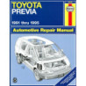 Toyota Previa Haynes Repair Manual for 1991 thru 1995 (excludes all-wheel drive and supercharged engine information